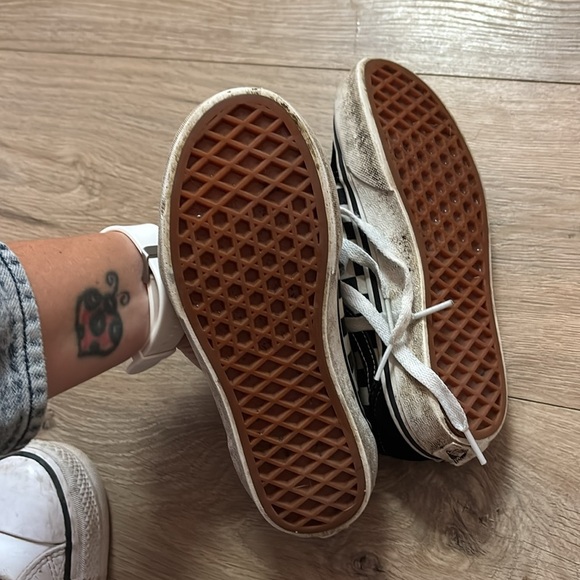 Vans Old Skool Black White Check Checkerboard Kids Youth 1 - Picture 3 of 4